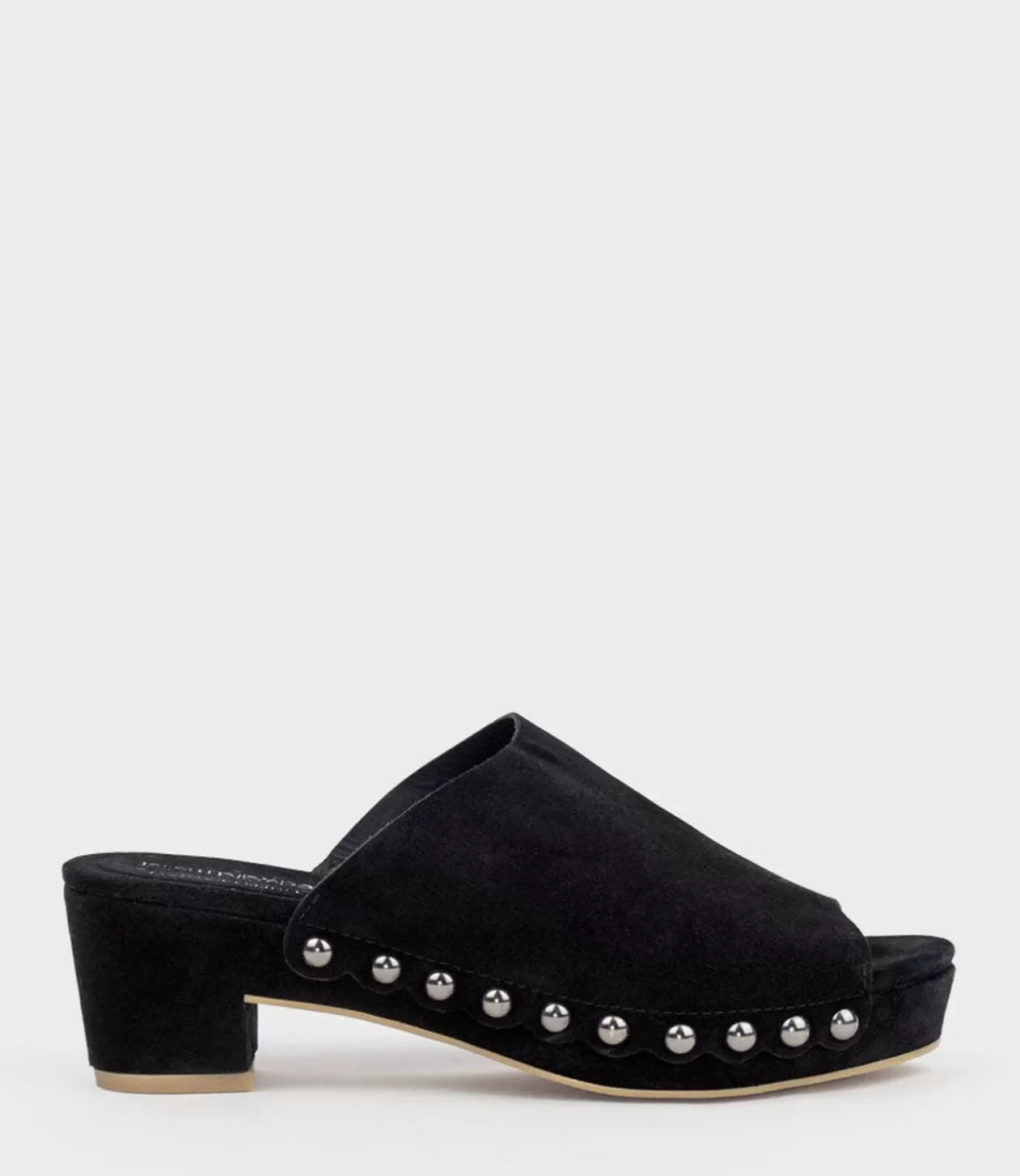 Edward Meller Mid Heel Sandals<Inara65 Studded Slide On Unit In Black Suede