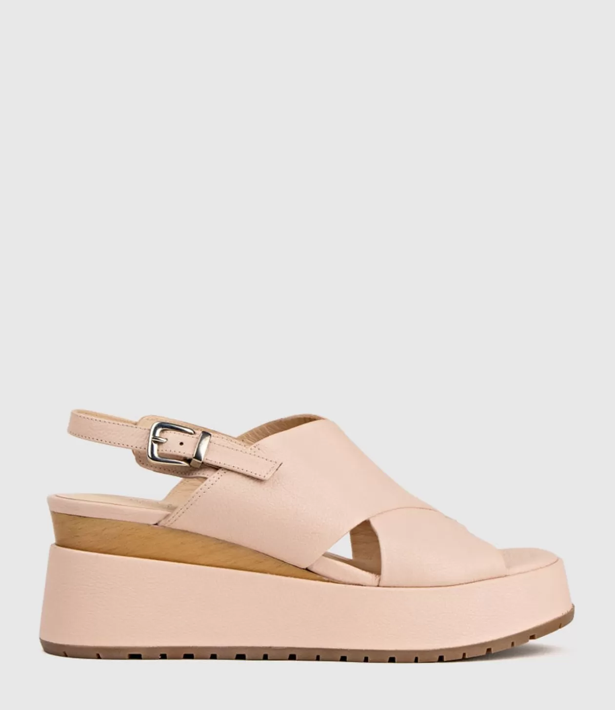 Edward Meller Mid Heel Sandals<Indara Crossover Slide On Unit In Rose