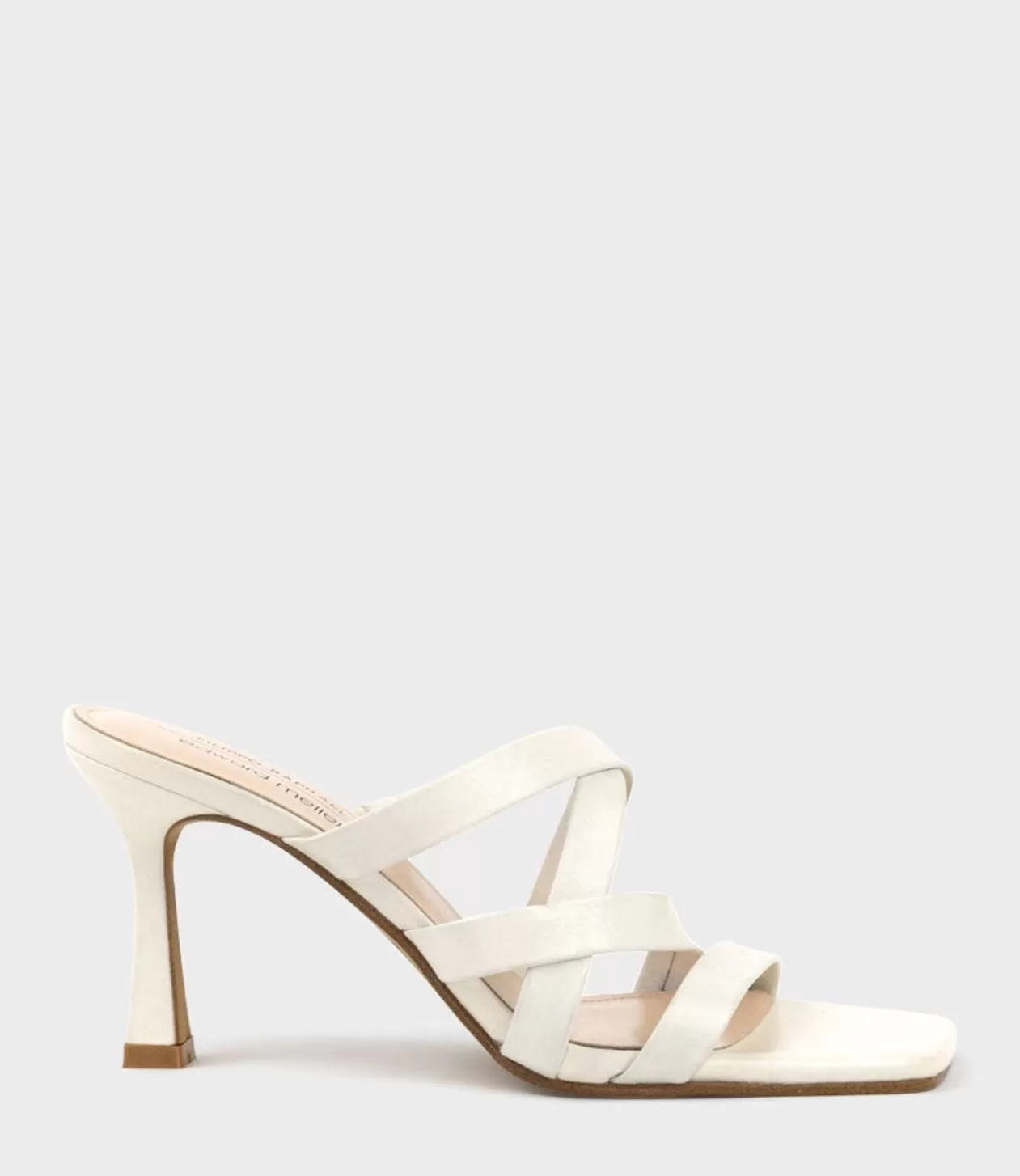 Edward Meller High Heel Sandals<Indie80 Square Toe Strappy Slide In Offwhite