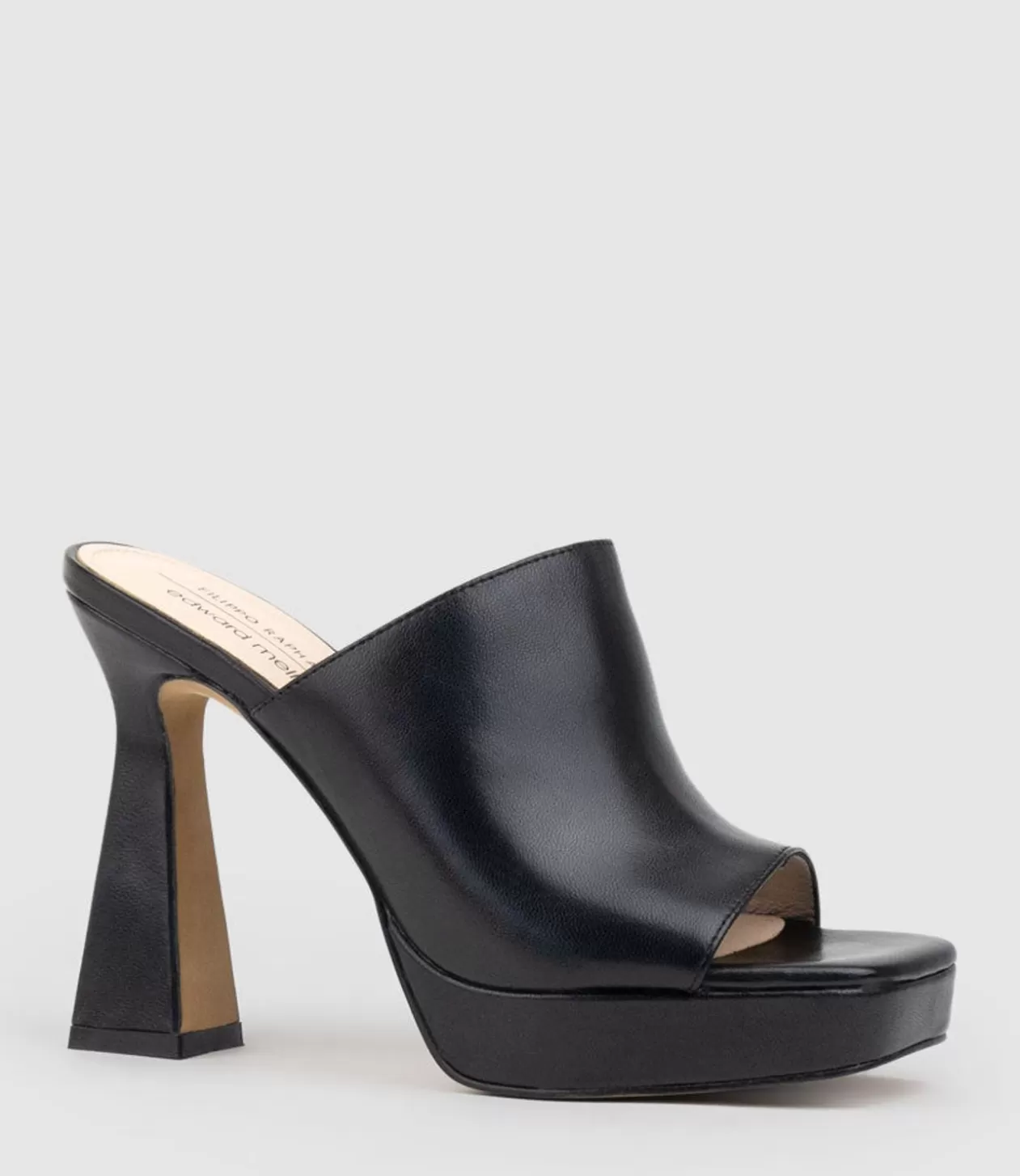 Edward Meller High Heel Sandals<Isha110 Platform Slide In Black