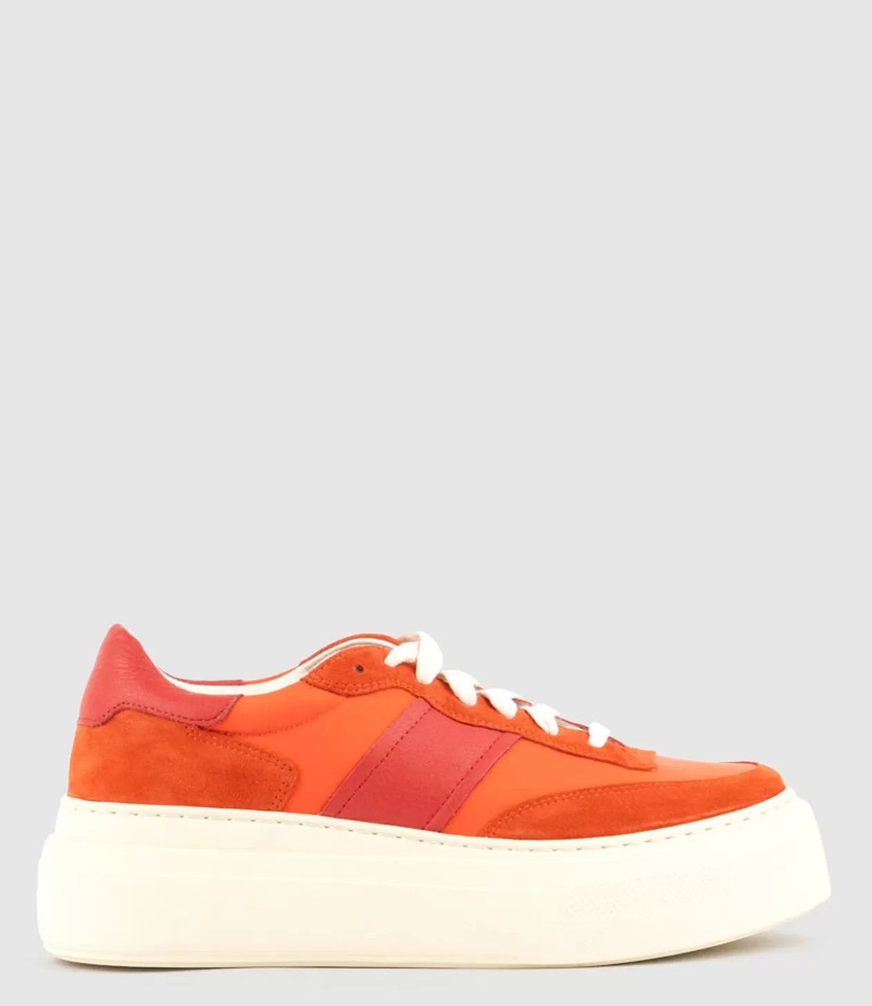 Edward Meller Sneakers<Jasper Retro Platform Sneaker In Orange Combo