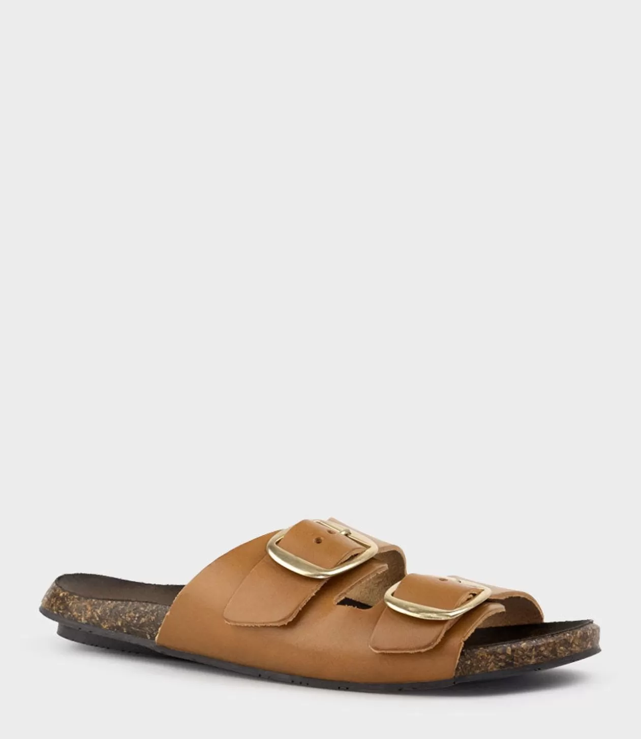 Edward Meller Low Sandals<Kamala Buckled Slide On Footbed In Tan