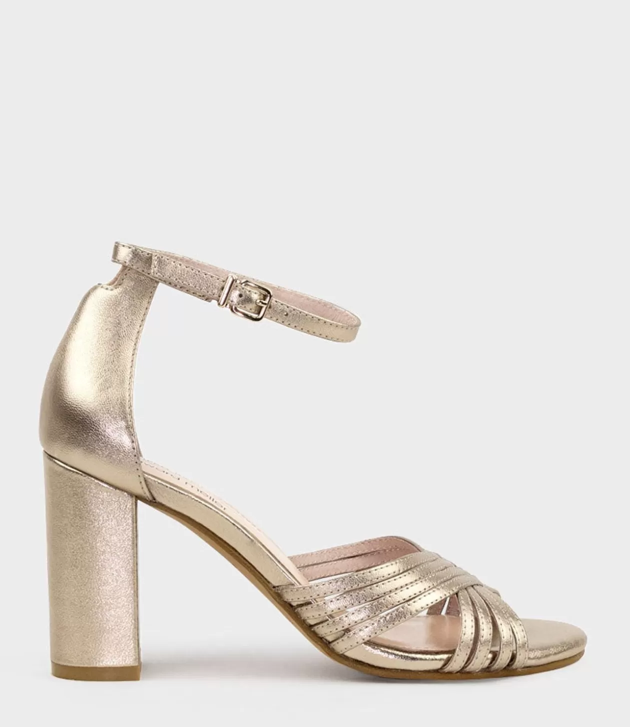 Edward Meller High Heel Sandals<Karina85 Multistrap Block Heel Sandal In Rosegold