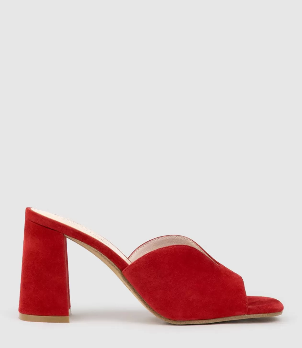 Edward Meller High Heel Sandals<Kathy85 V Throat Slide In Red Suede