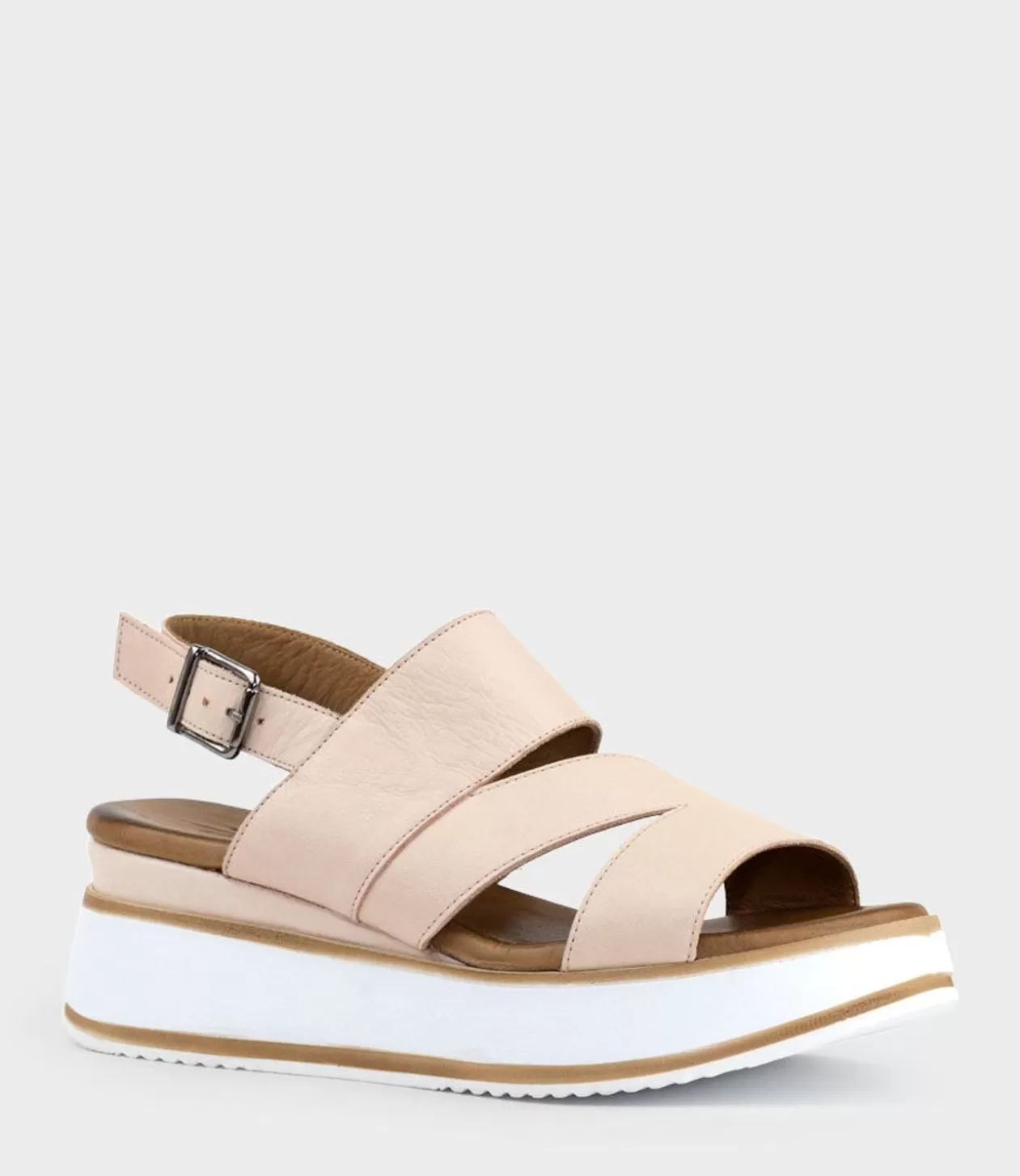 Edward Meller Mid Heel Sandals<Laith Asymmetrical Sandal On Unit In Nude