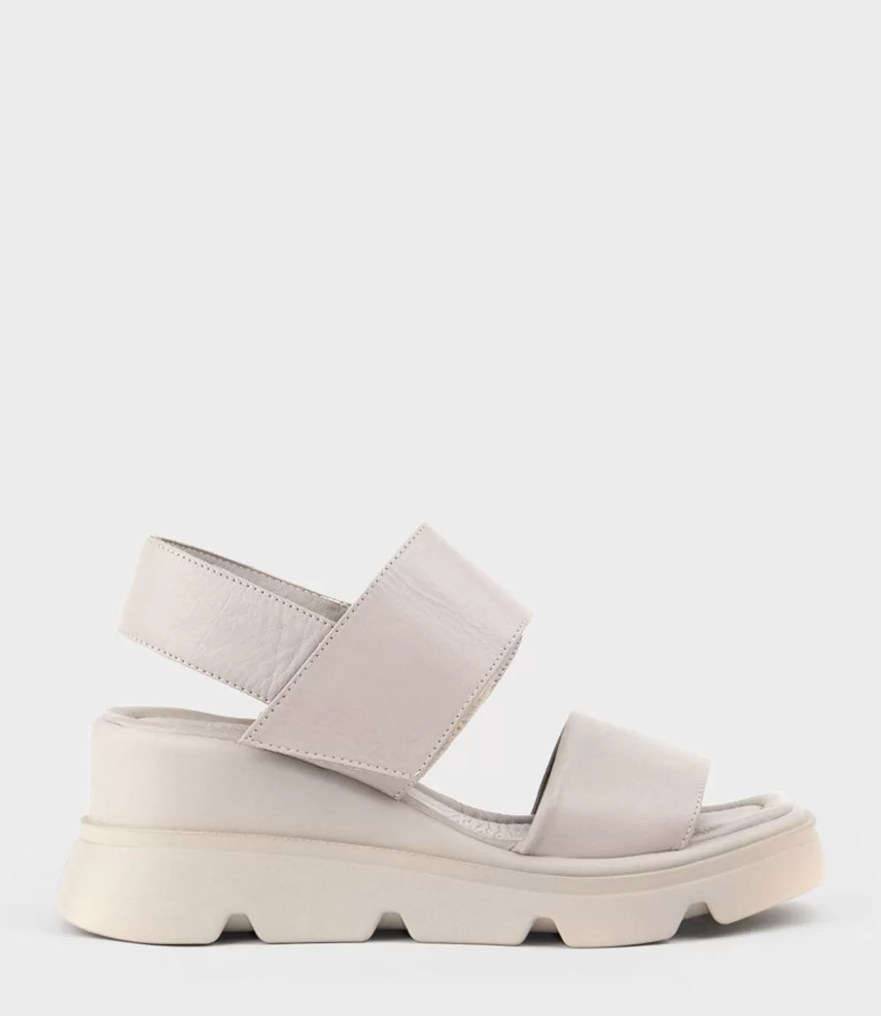 Edward Meller Platform Sandals<Lamar Two Strap Sandal On Exaggerated Unit In Grey