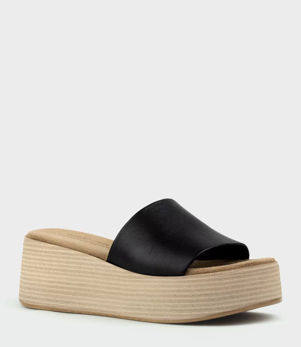 Edward Meller Mid Heel Sandals<Levon Slide On Wedge In Black