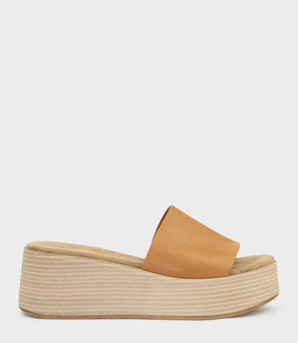 Edward Meller Mid Heel Sandals<Levon Slide On Wedge In Tan