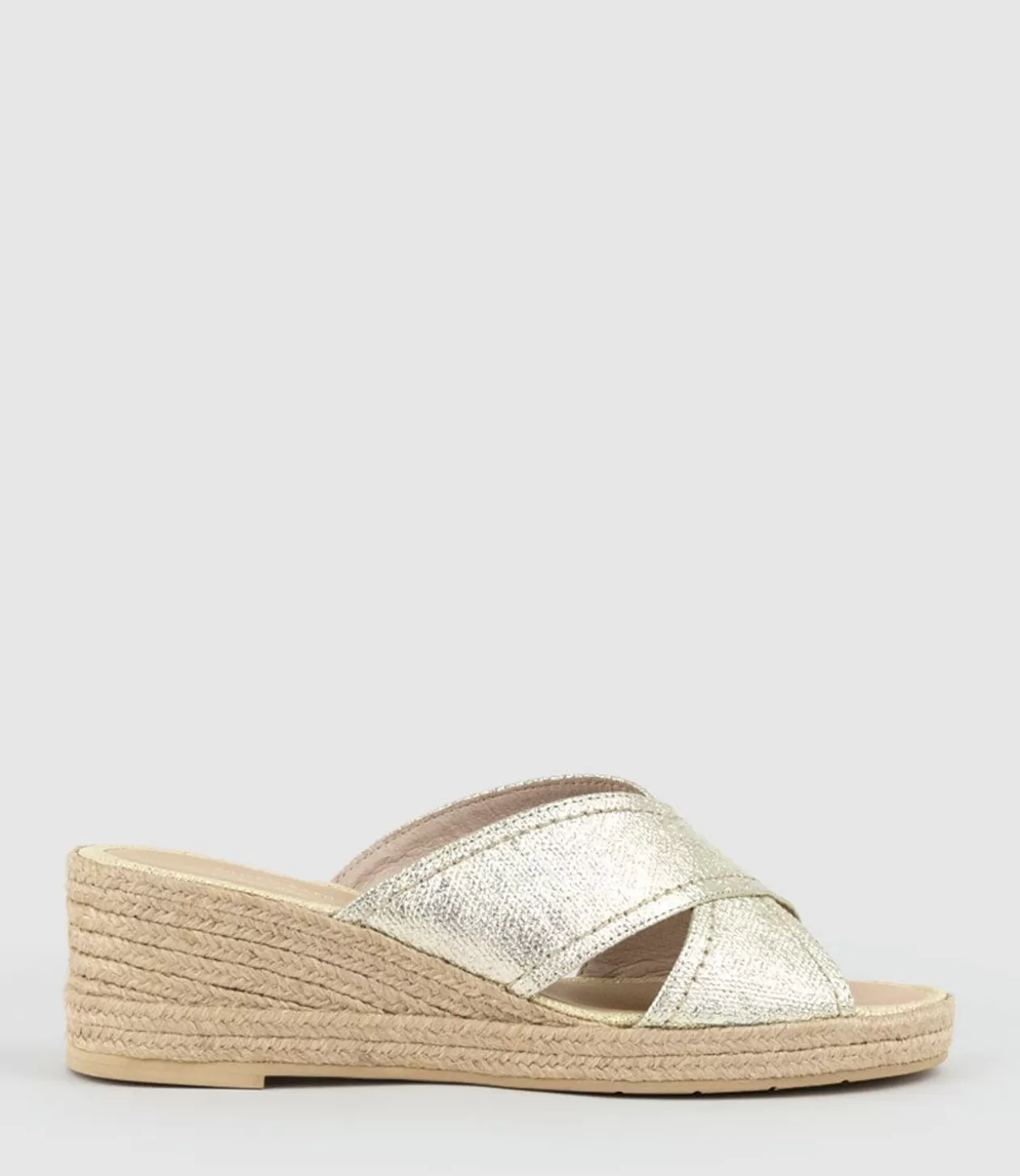 Edward Meller Espadrilles<Malina Crossover Slide Espadrille In Platino