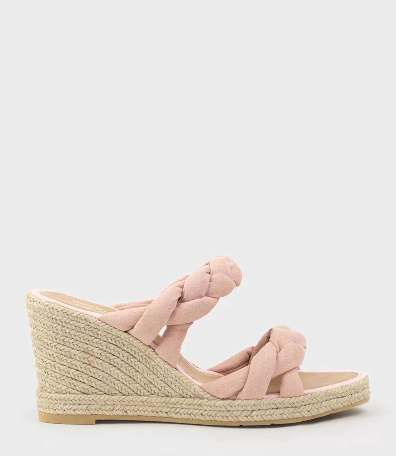 Edward Meller High Heel Sandals<Malone Braided Two Strap Espadrille In Pink Suede