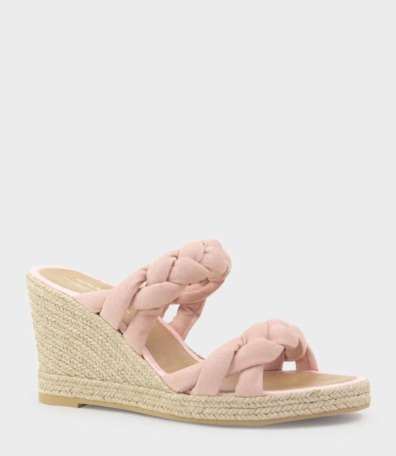 Edward Meller High Heel Sandals<Malone Braided Two Strap Espadrille In Pink Suede