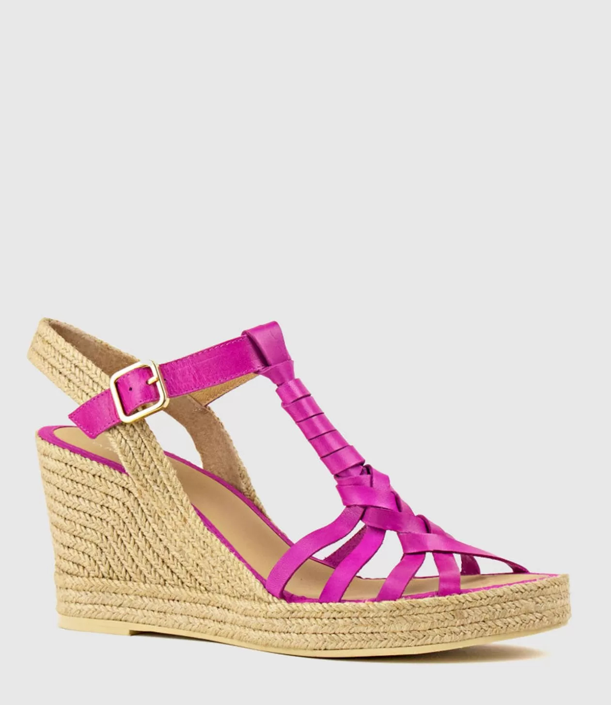 Edward Meller Espadrilles<Marina Wrapped T-Bar Espadrille In Fuchsia