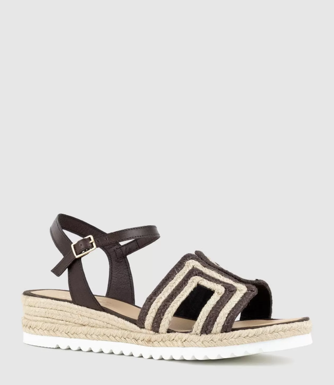 Edward Meller Low Sandals<Mayan Geometric Weave Espadrille In Chocolate