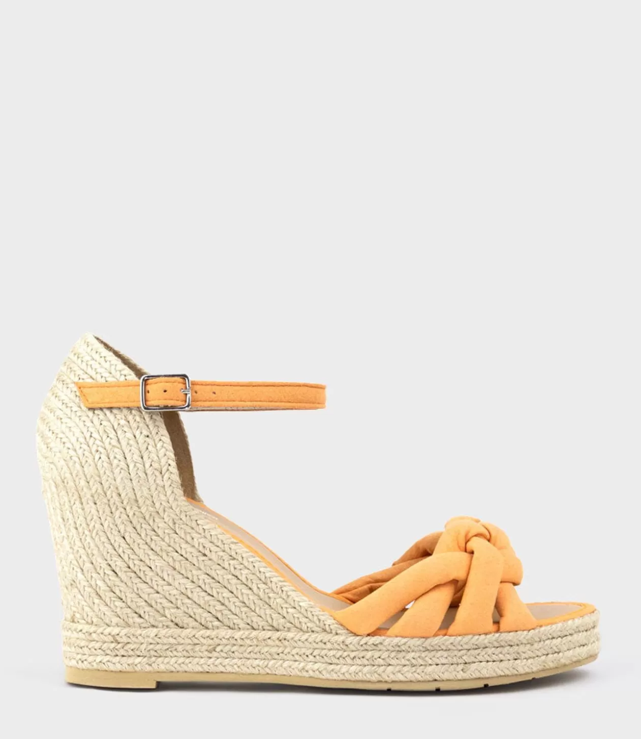 Edward Meller High Heel Sandals<Meena Braided Front Strap Espadrille In Orange Suede