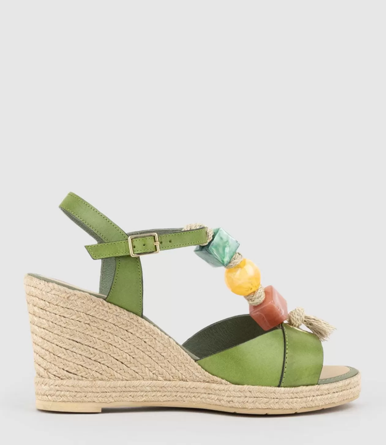 Edward Meller High Heel Sandals<Mille Bauble T Bar High Espadrille In Green