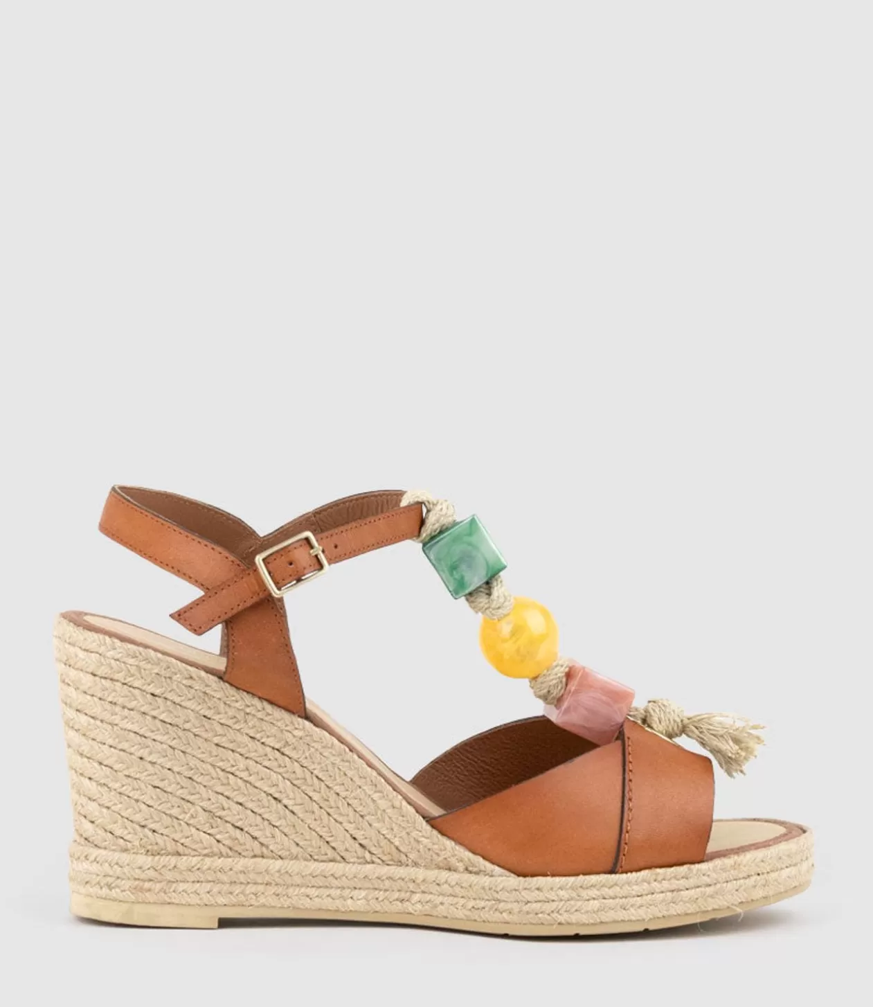 Edward Meller High Heel Sandals<Mille Bauble T Bar High Espadrille In Tan