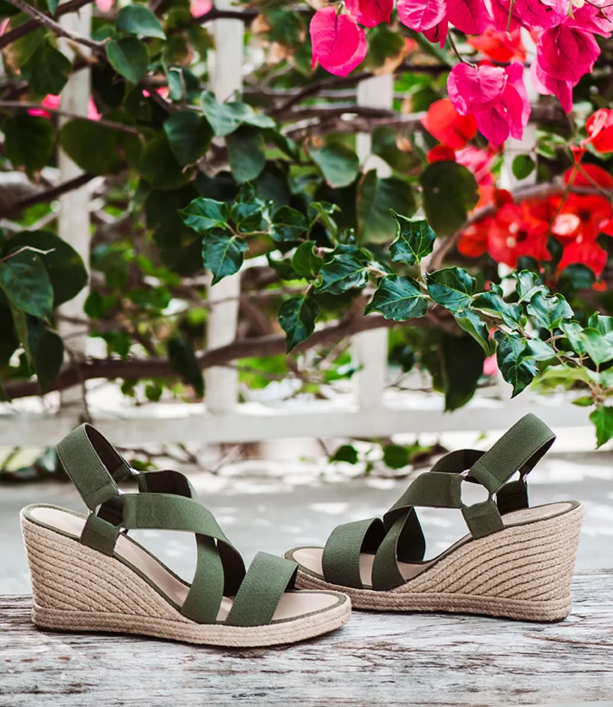 Edward Meller High Heel Sandals<Miria Elastic Crossover Espadrille In Khaki