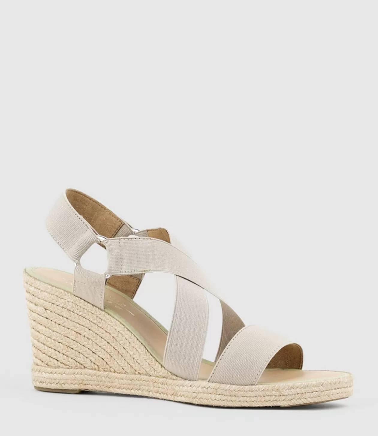 Edward Meller High Heel Sandals<Miria Elastic Crossover Espadrille In Natural