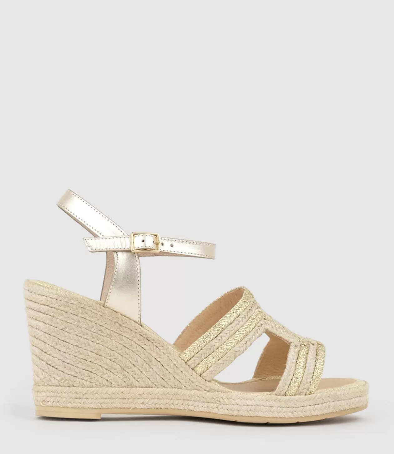 Edward Meller High Heel Sandals<Motif Geometric Weave High Espadrille In Gold