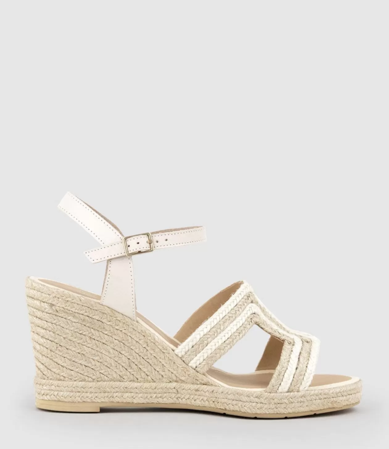 Edward Meller High Heel Sandals<Motif Geometric Weave High Espadrille In White