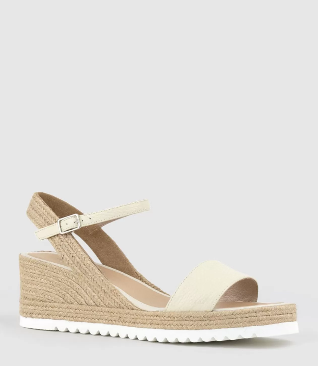 Edward Meller Mid Heel Sandals<Mylo Single Strap Espadrille In Offwhite