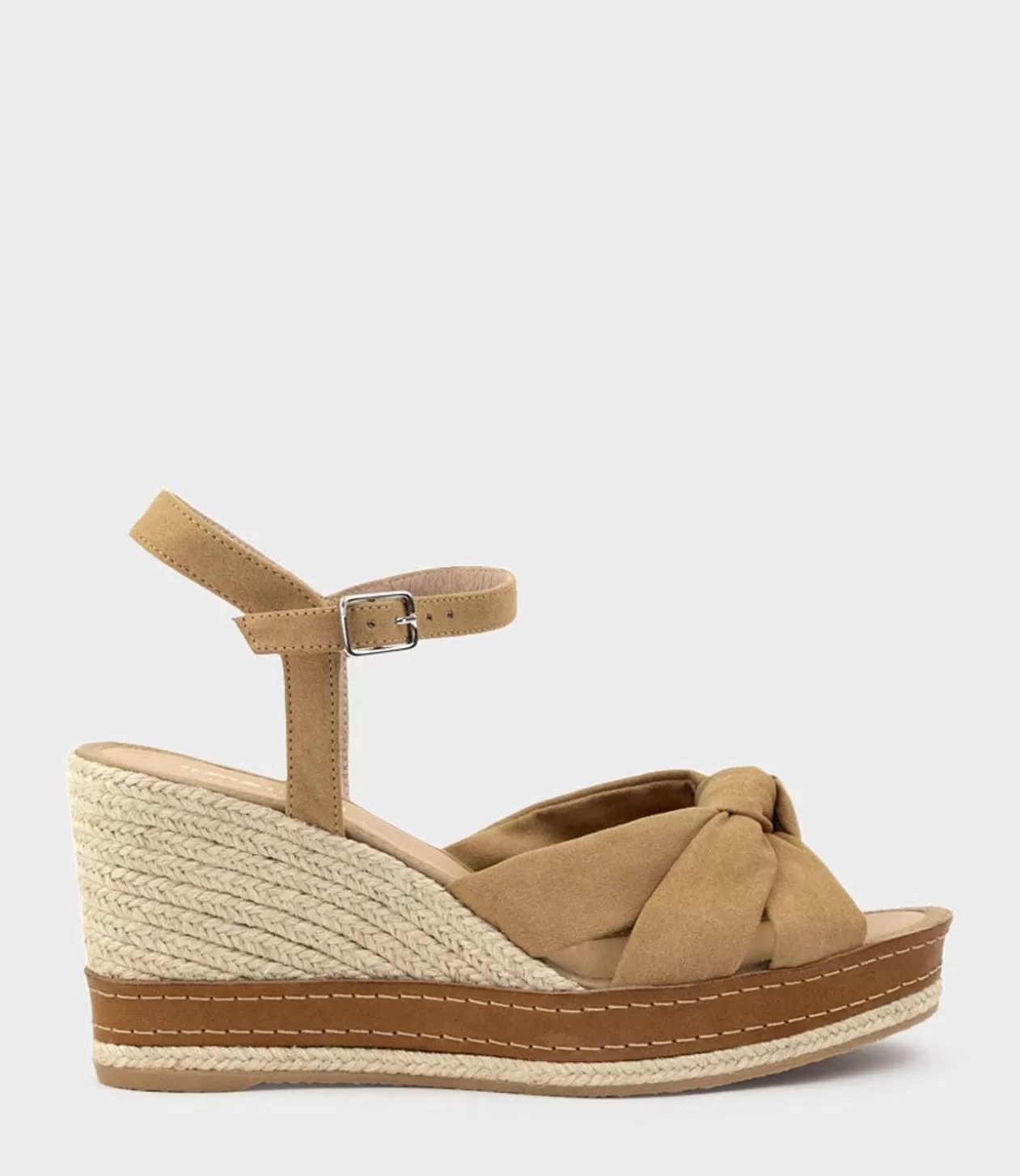 Edward Meller High Heel Sandals<Mystra Knot Front Espadrille In Tan Suede