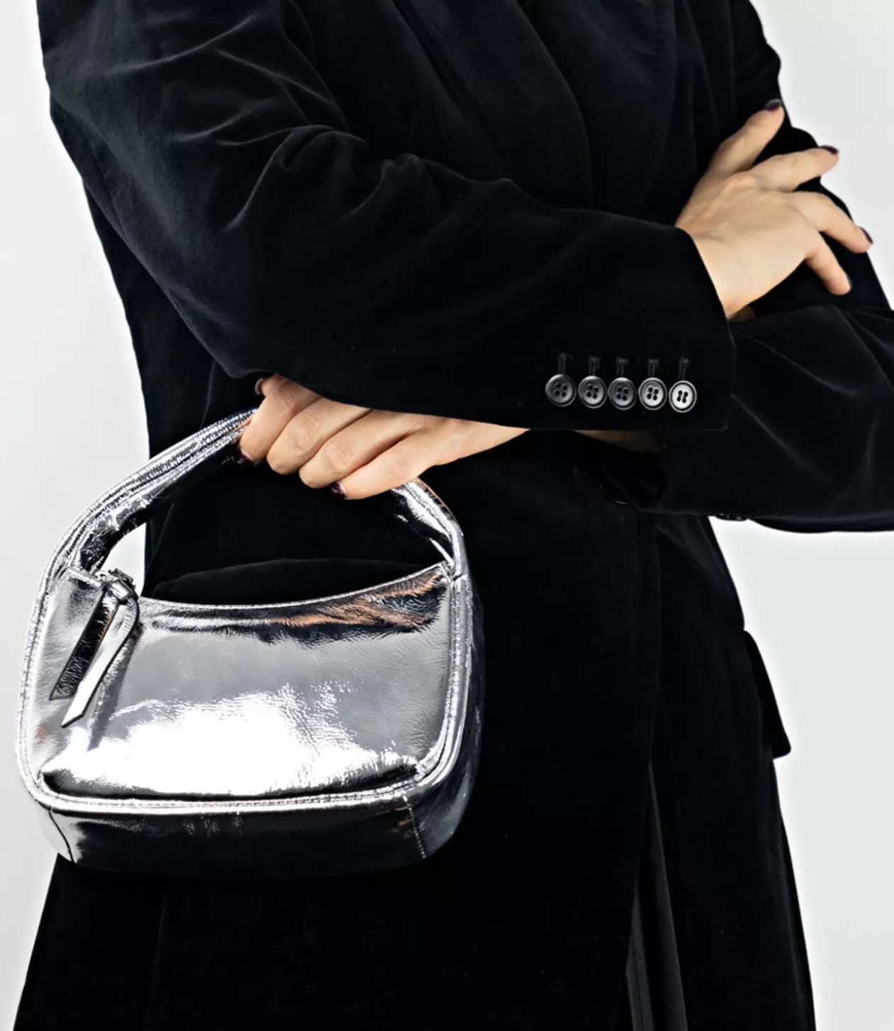 Edward Meller Handbags<Nara Small Soft Bag In Silver Crush