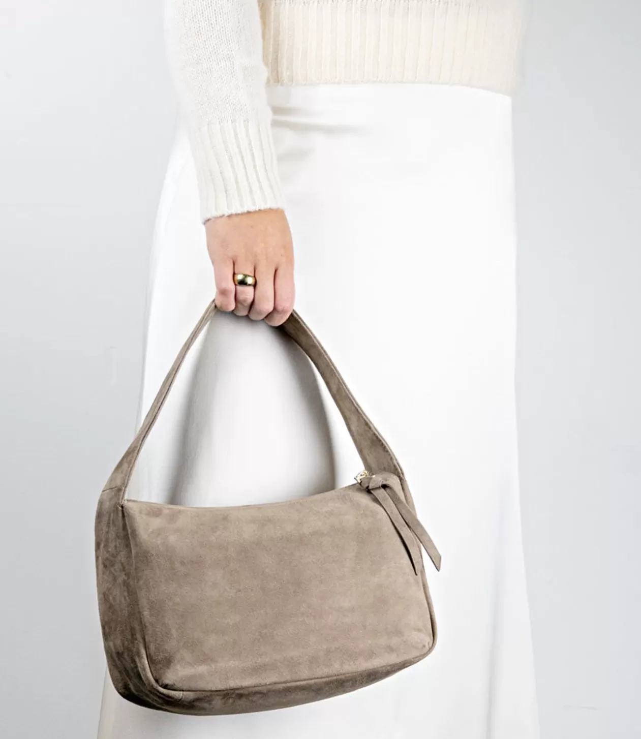 Edward Meller Handbags<Narina Large Soft Bag In Latte Suede