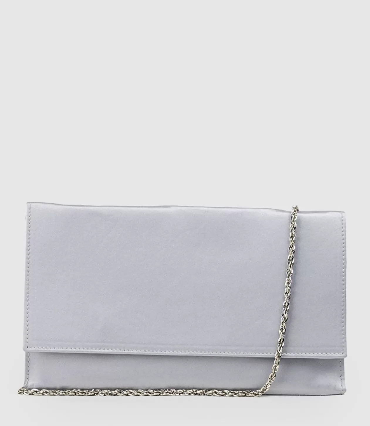 Edward Meller Handbags<Neve Envelope Clutch In Silver Satin