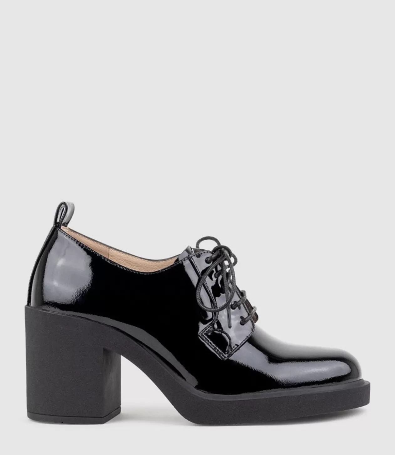 Edward Meller High Heel<Peyton85 Lace Up On Unit In Black Patent