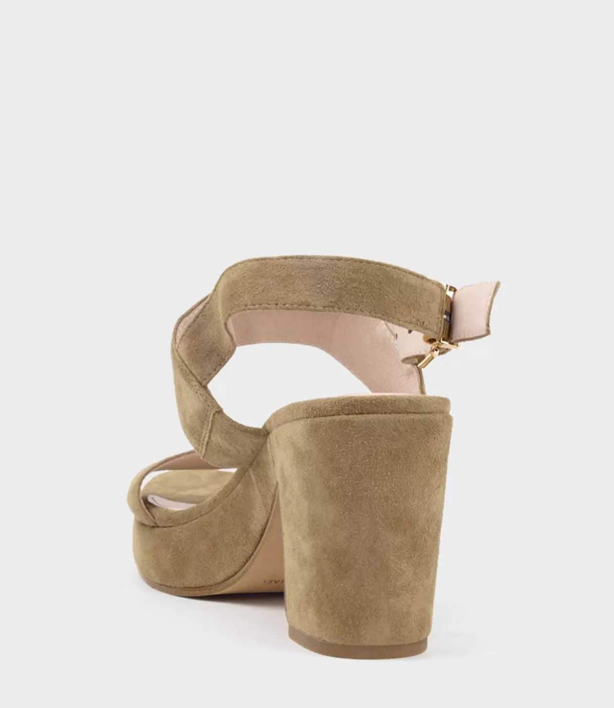 Edward Meller High Heel Sandals<Ramy80 Two Strap Sandal On Self Covered Unit In Camel Suede