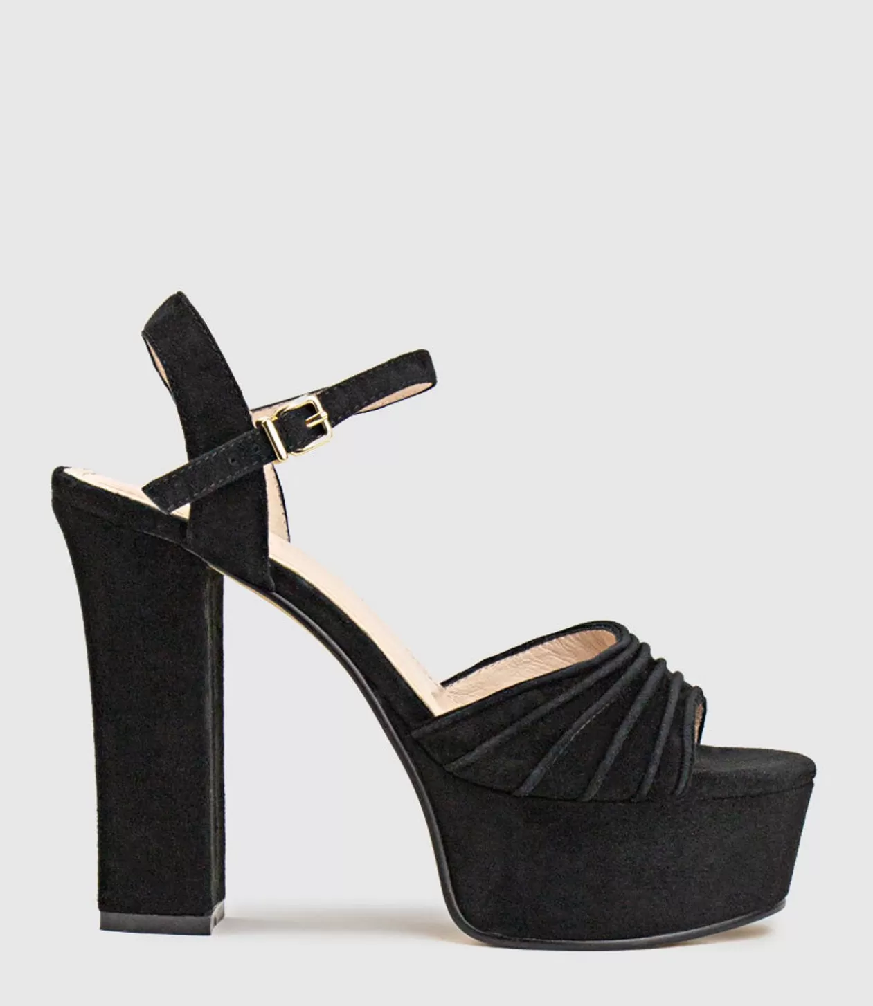 Edward Meller Platform Sandals<Regal125 Extra High Platform Sandal In Black Suede