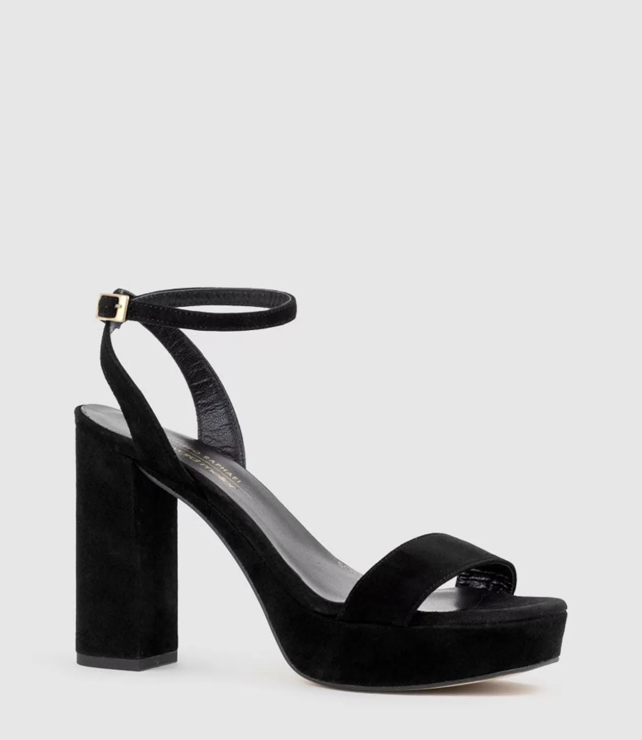 Edward Meller High Heel Sandals<Relia115 Ankle Wrap Platform Sandal In Black Suede