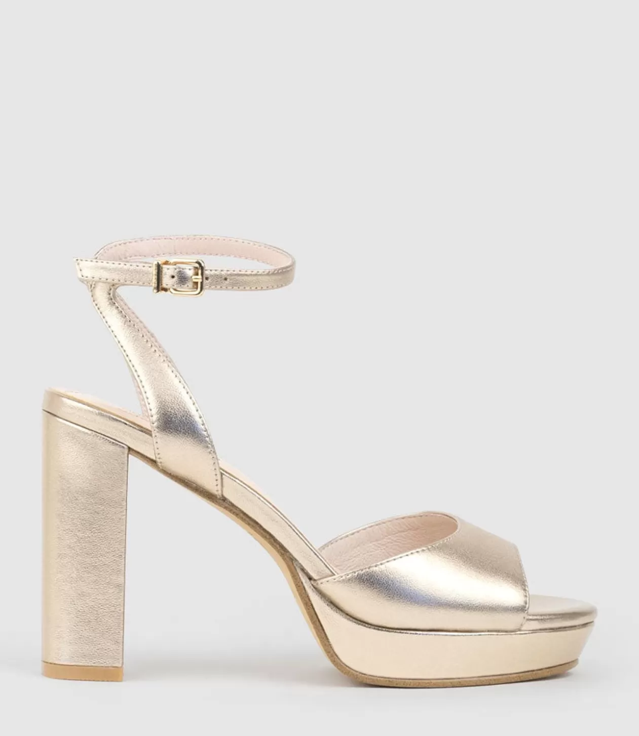 Edward Meller High Heel Sandals<Rena100 Open Toe Platform Sandal In Rosegold