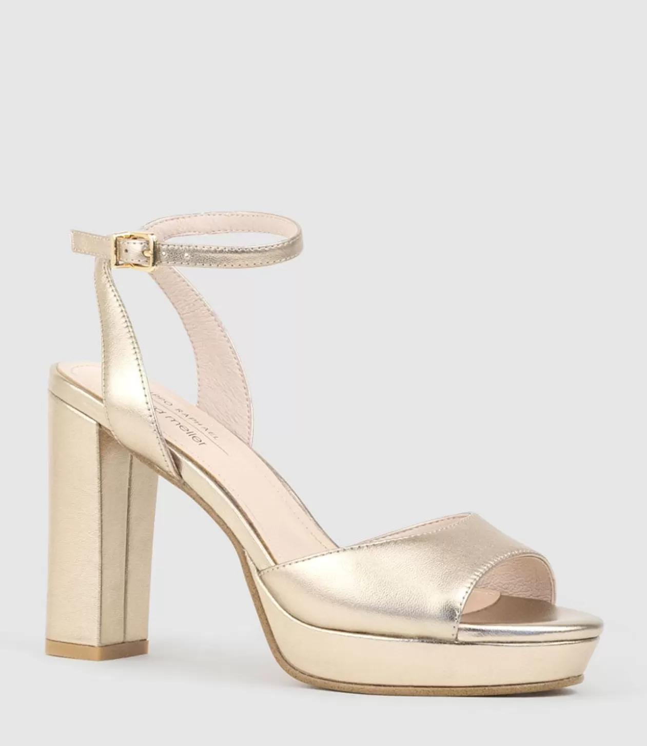 Edward Meller Platform Sandals<Rena100 Open Toe Platform Sandal In Rosegold