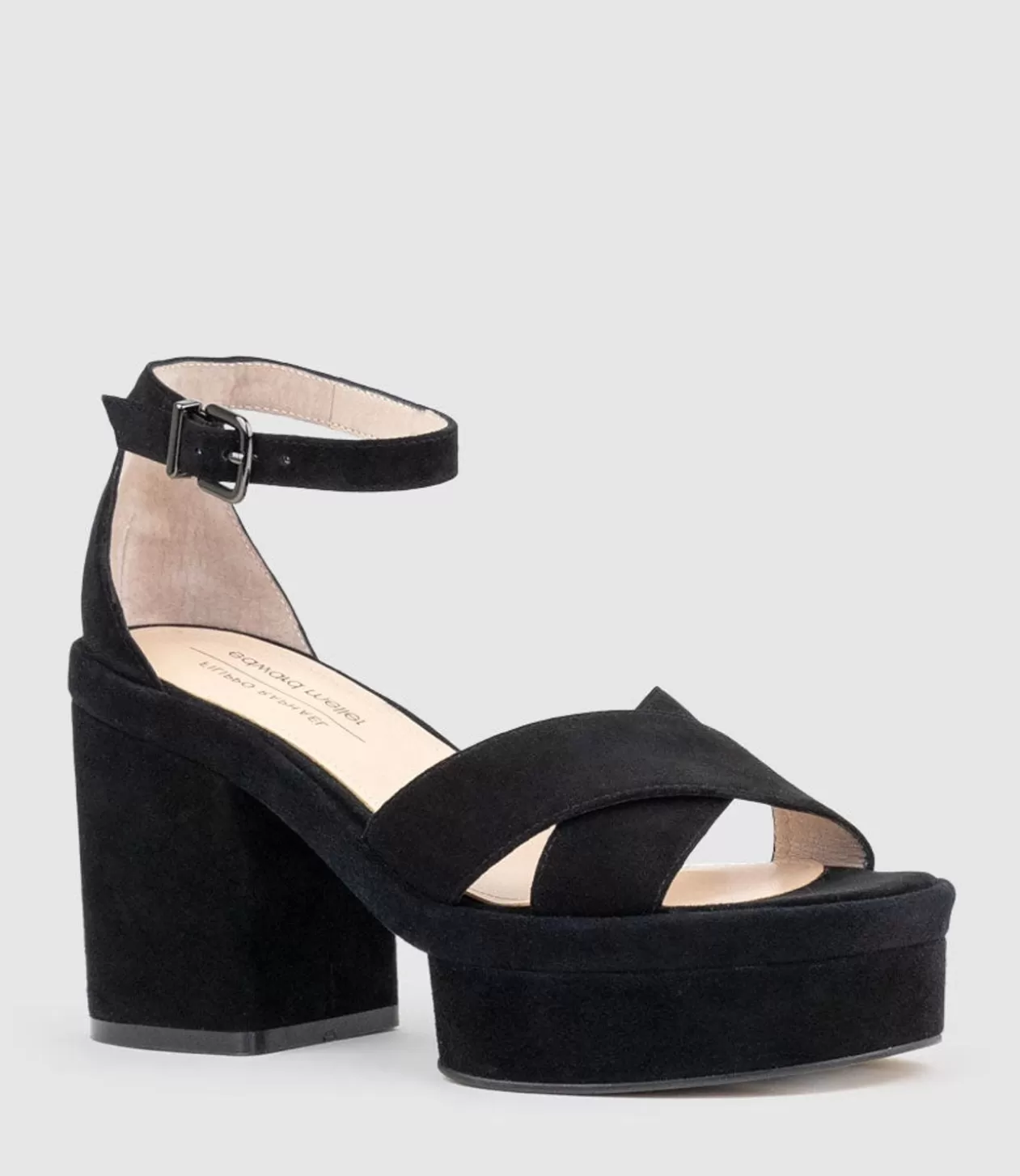 Edward Meller High Heel Sandals<Retro90 Exaggerated Platform Sandal In Black Suede