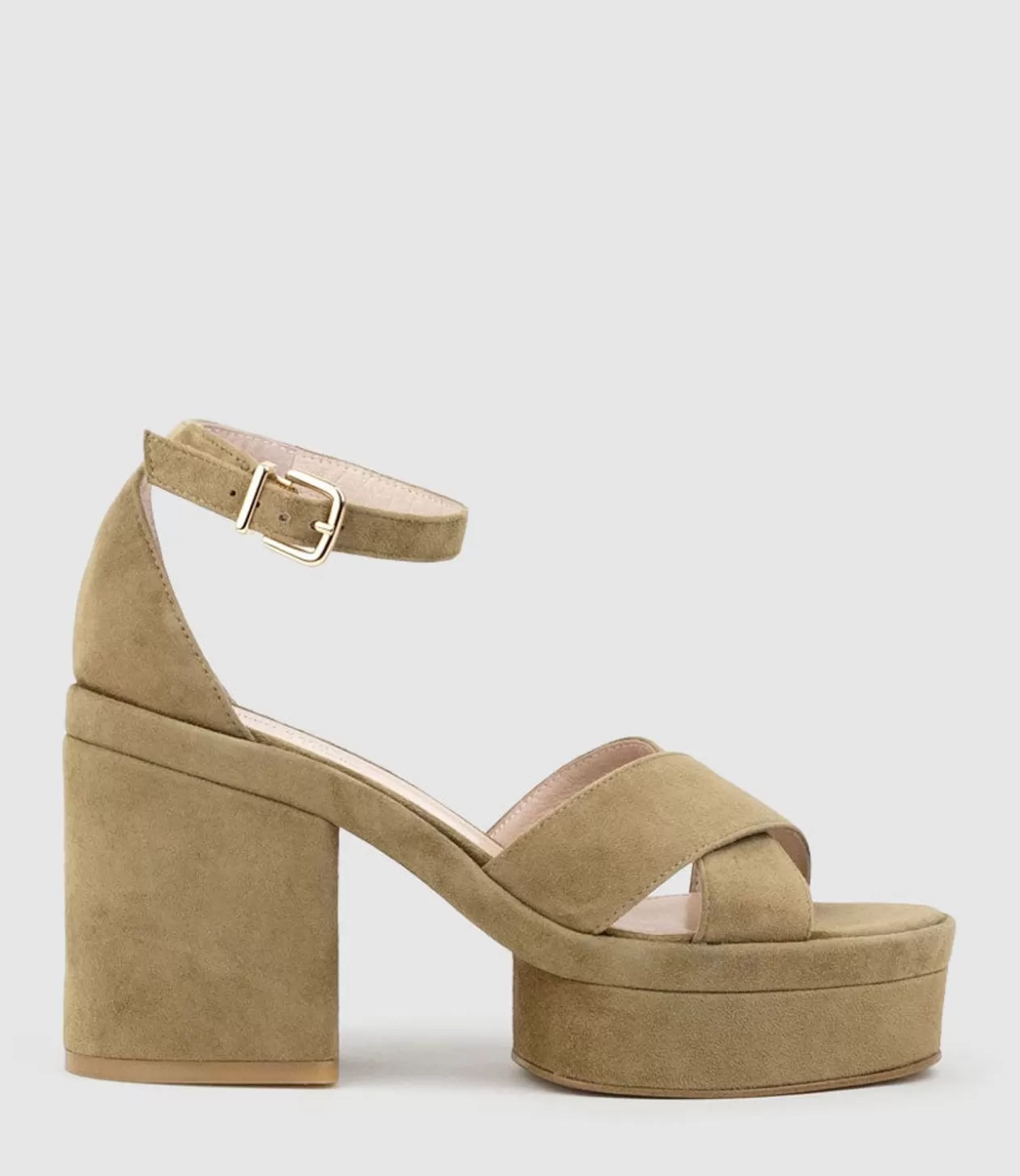 Edward Meller High Heel Sandals<Retro90 Exaggerated Platform Sandal In Camel Suede