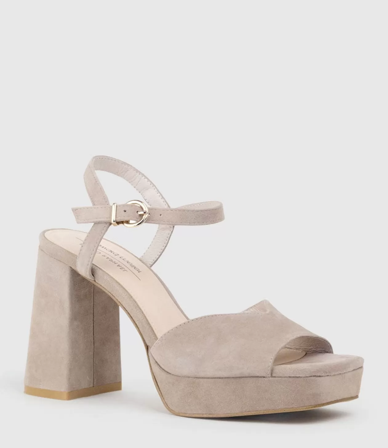 Edward Meller Platform Sandals<Rhiana95 V Throat Platform Sandal In Nude Suede