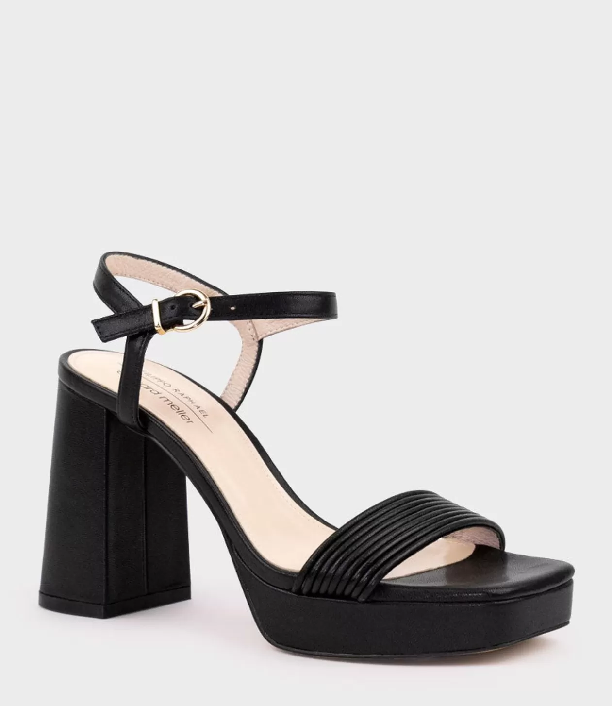 Edward Meller High Heel Sandals<Rialto95 Banded Strap Platform Sandal In Black