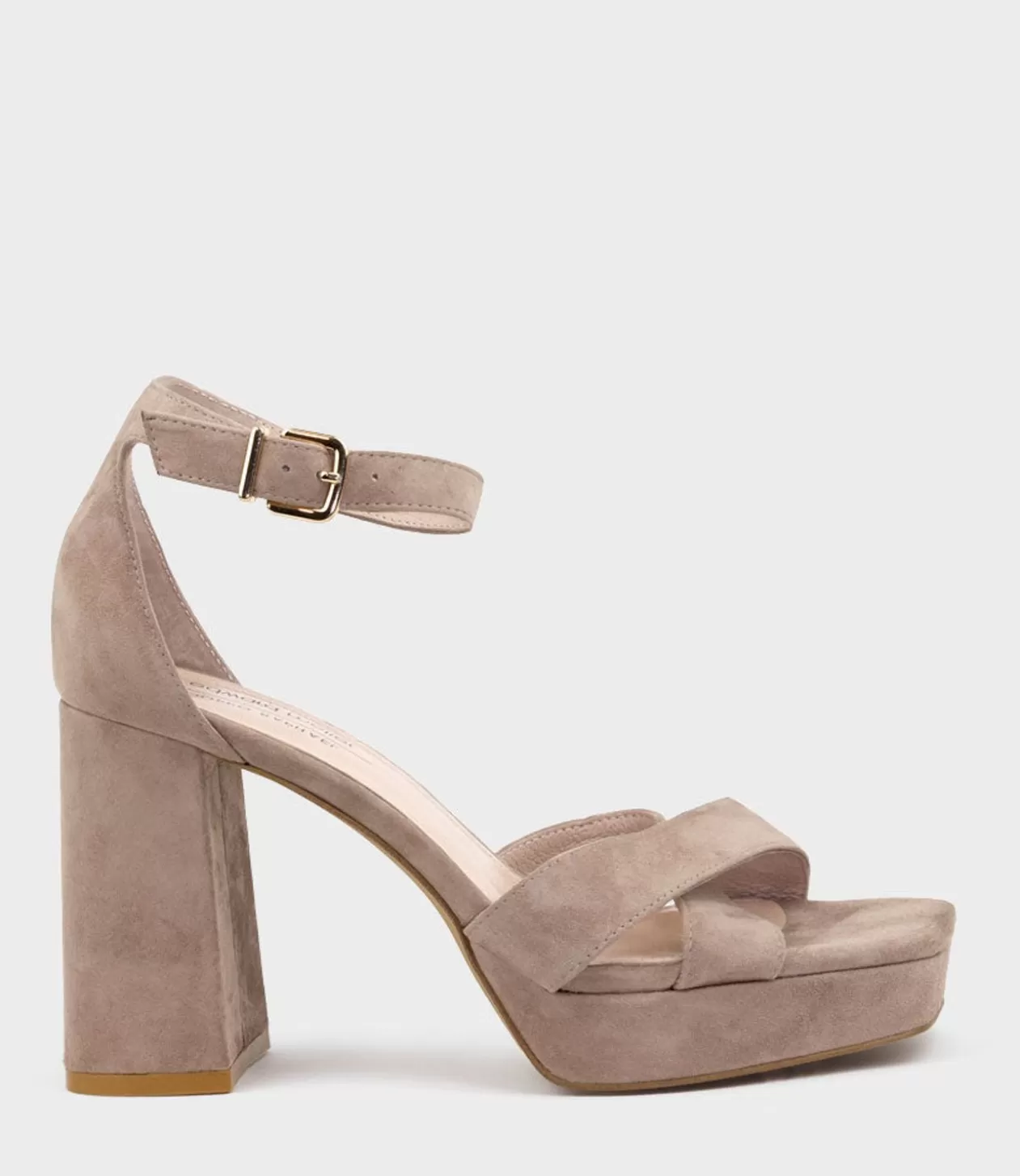 Edward Meller High Heel Sandals<Richie95 Crossover Platform Sandal In Nude Suede