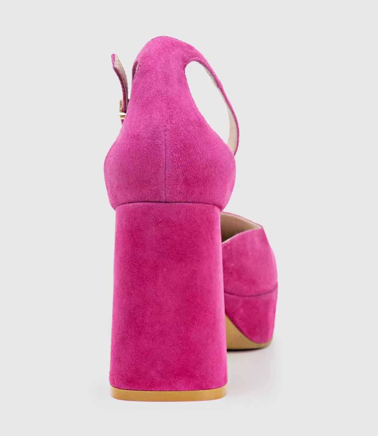 Edward Meller High Heel<Rimini95 Closed Toe Platform Sandal In Hot Pink Suede