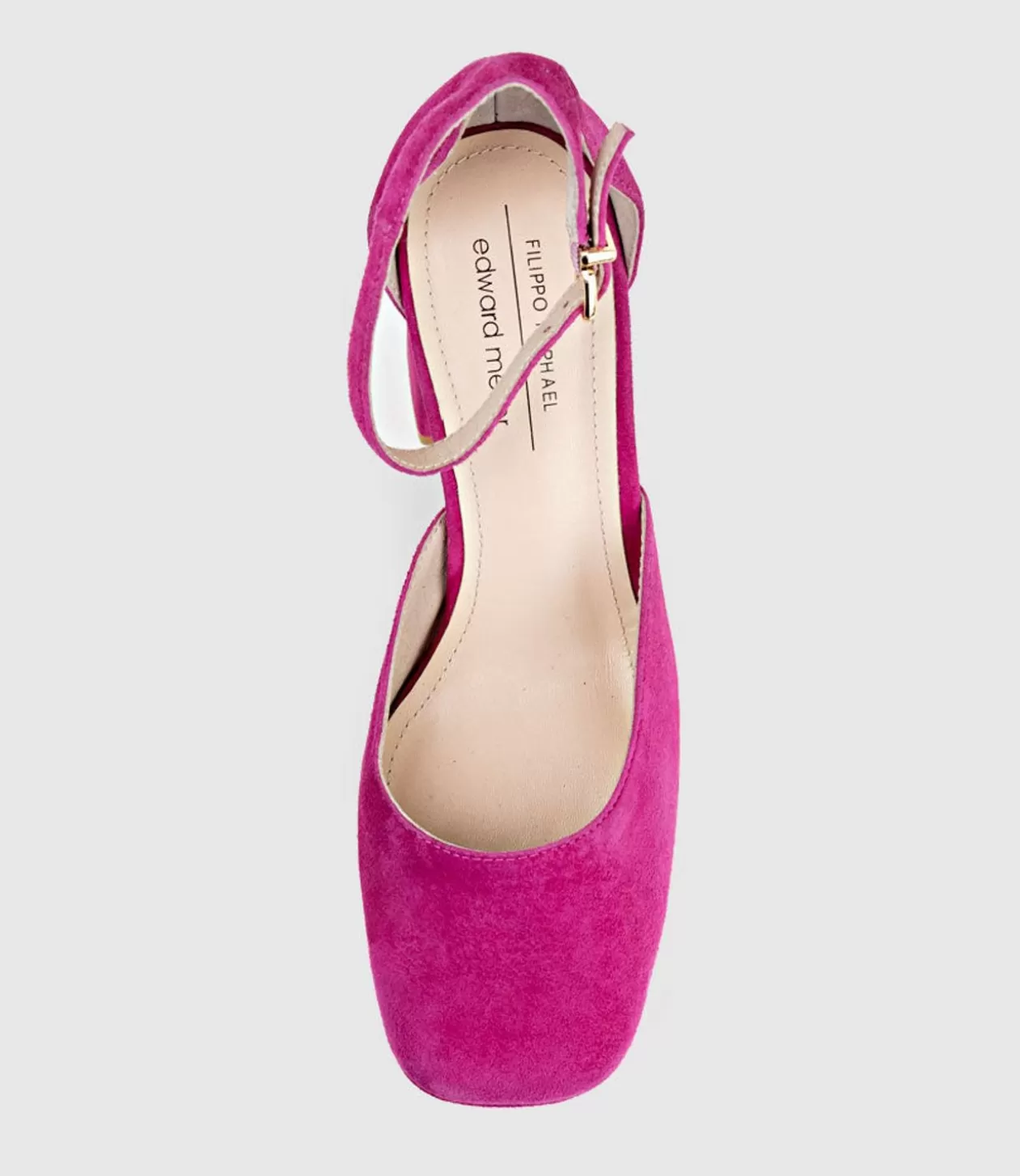Edward Meller High Heel<Rimini95 Closed Toe Platform Sandal In Hot Pink Suede