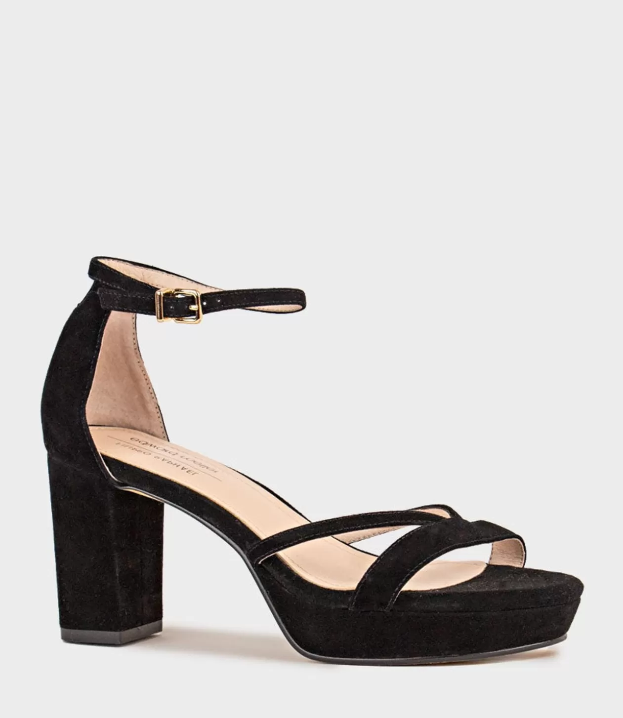 Edward Meller High Heel Sandals<Rina80 Platform Sandal In Black Suede