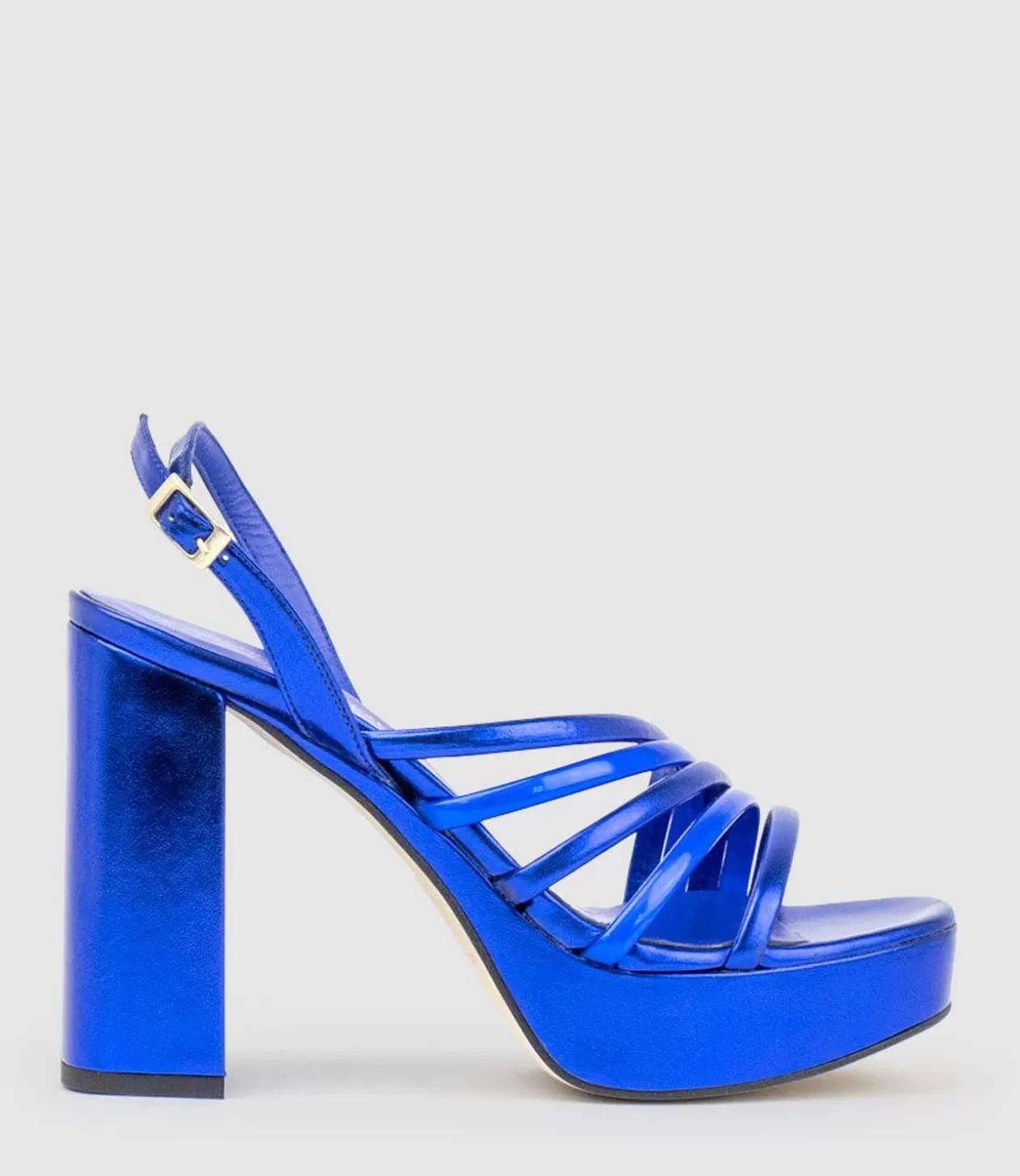 Edward Meller High Heel Sandals<Rinwa100 Asymmetrical Platform Sandal In Blue