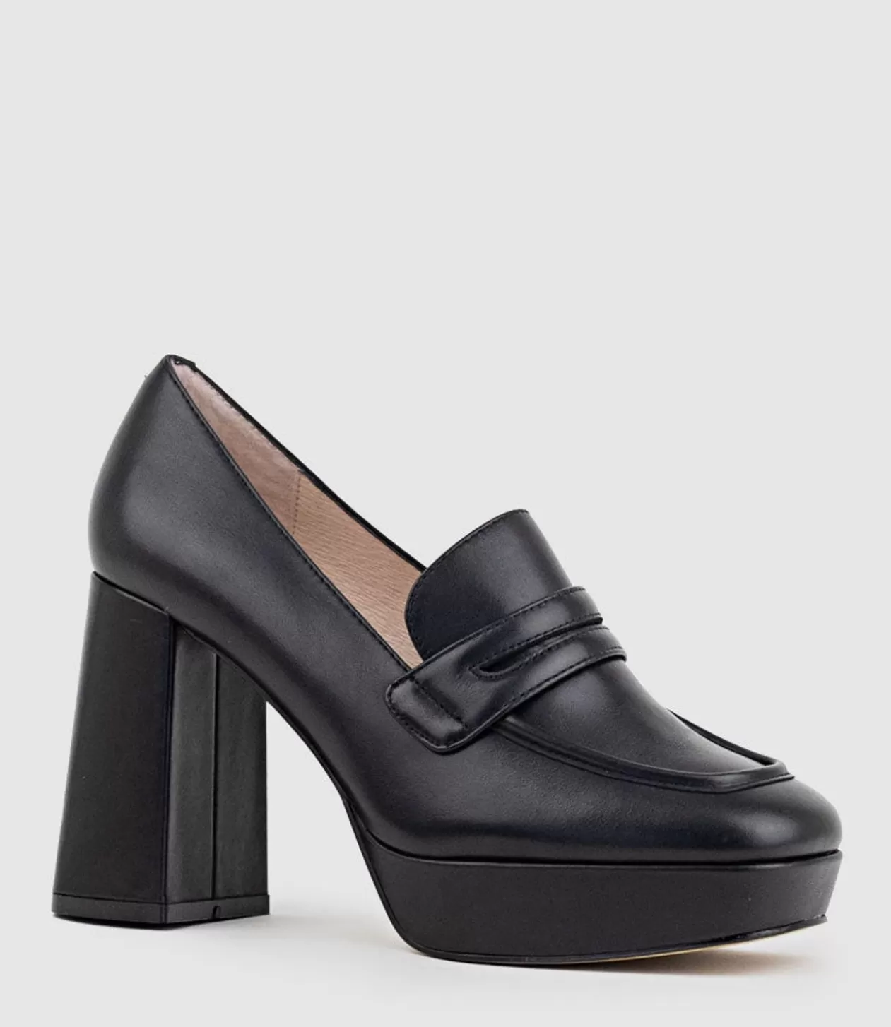 Edward Meller High Heel<River95 Platform Loafer In Black