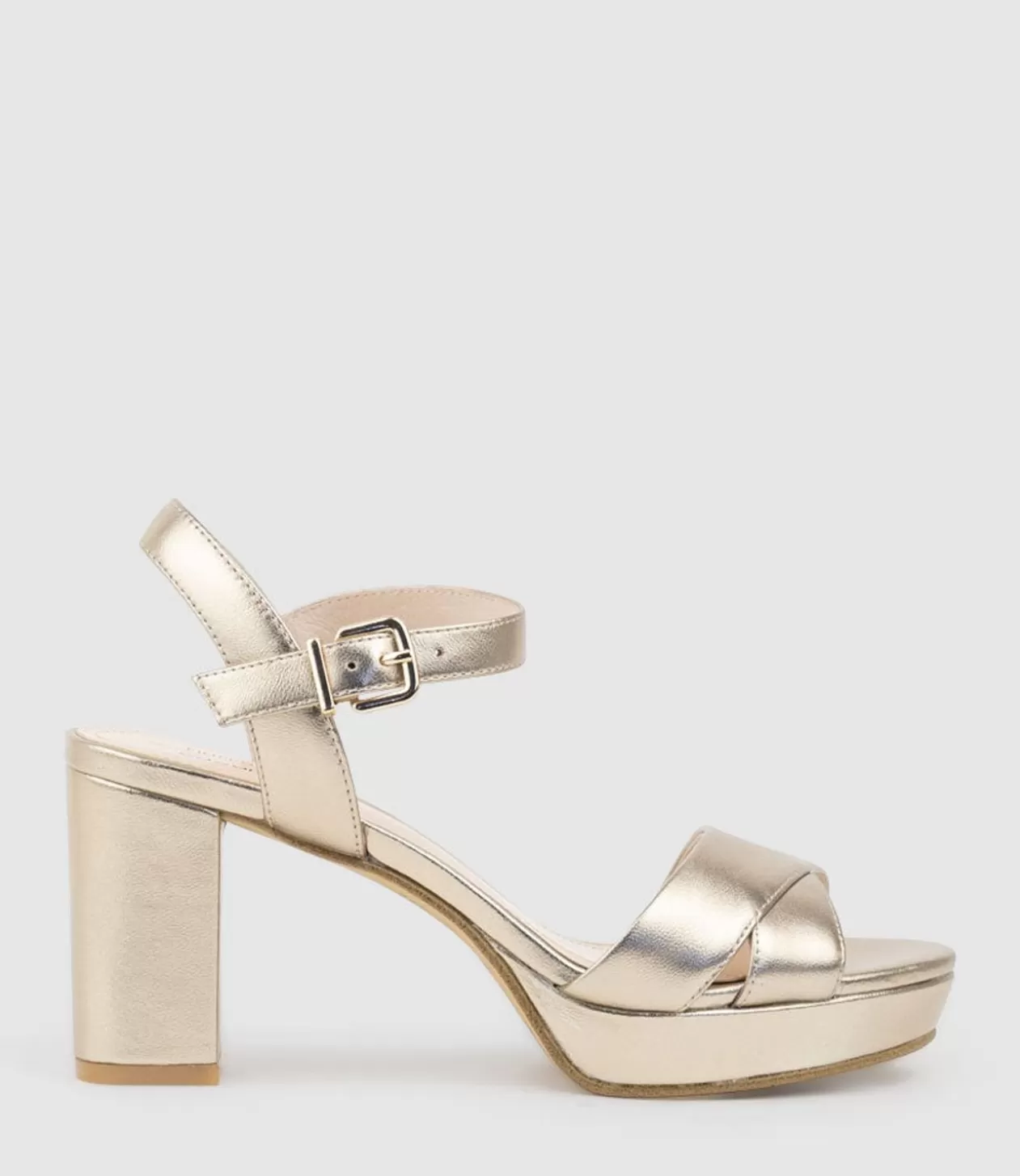 Edward Meller High Heel Sandals<Rowan80 Asymmetrical Platform Sandal In Rosegold