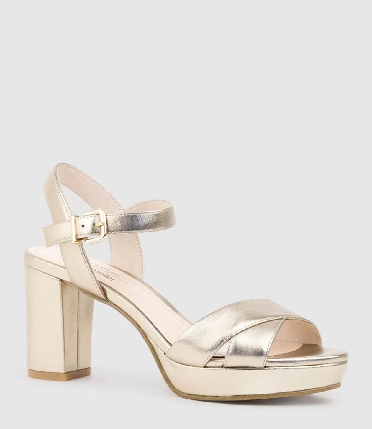 Edward Meller High Heel Sandals<Rowan80 Asymmetrical Platform Sandal In Rosegold