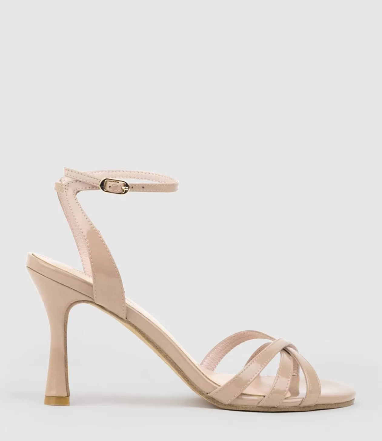 Edward Meller High Heel Sandals<Saige85 Strappy Sandal In Nude High Shine