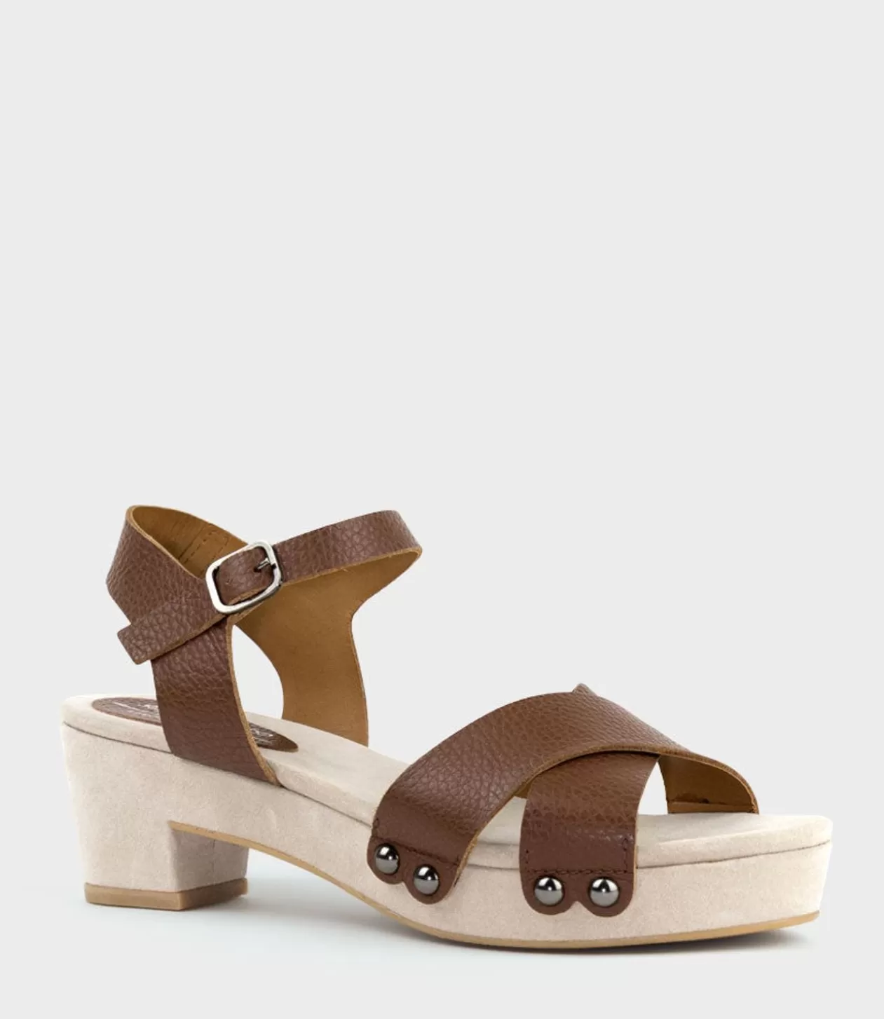 Edward Meller Mid Heel Sandals<Samsa65 Studded Sandal On Unit In Tan