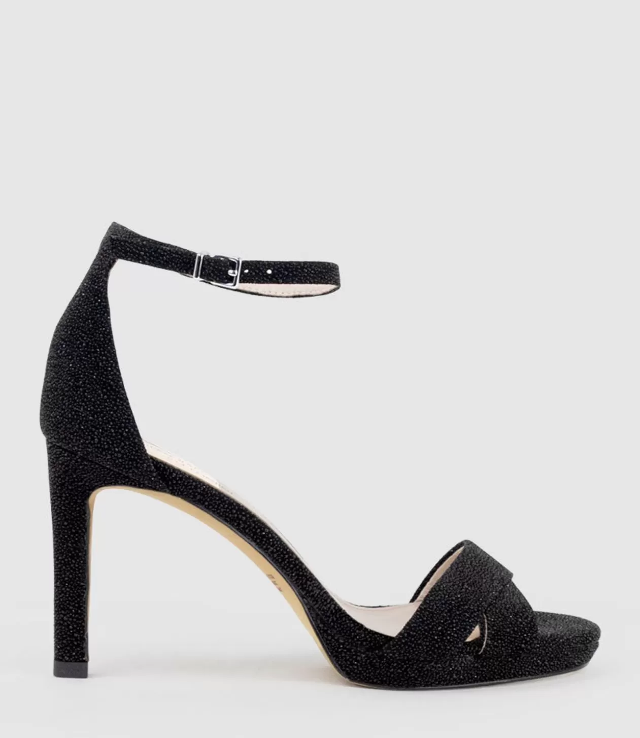 Edward Meller High Heel Sandals<Santo90 Asymmetrical Platform Sandal In Black Speckle